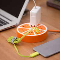 特洛克/trozk柠萌柠檬U站创意多口USB排插圆形接线板智能插座家用
