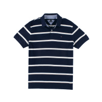 Tommy Hilfiger美国代购男装 新款汤米男士单色细条纹短袖polo衫