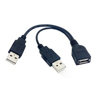 CY USB-A 2.0双公对USB母数据延长线 双A公对A母转接连接数据线