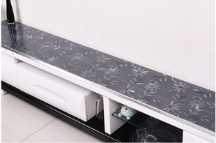 PVC45X200电视柜床头柜吧台水晶板软玻璃保护垫透明桌布餐桌垫