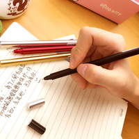 韩国文具金属手感中性笔创意水性笔 黑色签字笔韩国文具办公用品
