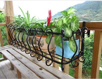 铁艺栏杆护栏悬挂花架阳台室外挂式花盆架置物架多肉植物架