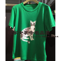 欧洲站2017夏装新款女上衣猫咪卡通印花纯棉短袖T恤JM1JY1022320