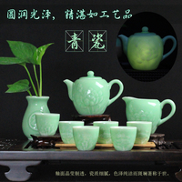 龙泉青瓷茶具套装特价 梅子青茶壶茶杯哥窑整套陶瓷功夫茶具礼品
