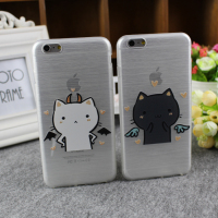 猫咪iphone6plus5.5S苹果6手机壳全包软硅胶6+拉丝浮雕保护套