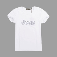JEEP/吉普正品2015夏款女装短袖T恤JS12KT382休闲修身印字JEEP