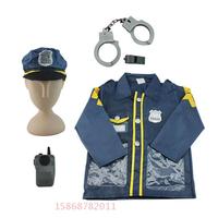 万圣节儿童过家家表演服装幼儿警官交警职业体验工作角色扮演服