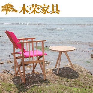橡木实木 折叠椅户外沙滩椅钓鱼导演椅 午休躺椅便携 折叠 椅热销