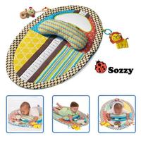 sozzy婴儿多功能身高尺音乐毯游戏垫新生儿宝宝玩具趴趴隔尿垫