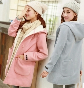 2015秋冬装新款韩版女装修身中长款羊毛呢风衣外套呢子大衣外套女