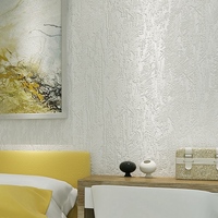 现代简约纯色素色墙纸 无纺布灰色米黄色卧室 客厅电视背景墙壁纸