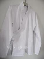 春秋中式汉服改良唐装交领上襦长袖白色棉麻复古上衣文艺日常上衣