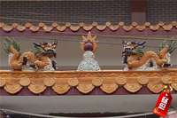 佛寺庙宇脊顶彩色龙凤庵庙老房祠堂屋顶上用装饰品庙宇材料琉璃瓦