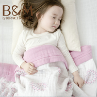 伯斯马丁muslin纯棉6层纱布保暖空调毯儿童盖毯婴儿宝宝被子云毯