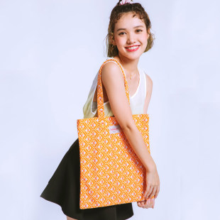 新款gainreel时尚印花女士手提单肩环保购物包袋BGS14015