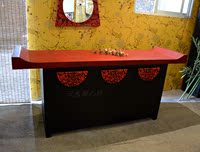中式复古家居装饰品 前台收银台 接待台 玄关桌书画案 花影装饰柜