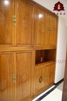 上海定制家具老榆木鞋柜 全实木家具储物柜新中式家具玄关柜壁柜