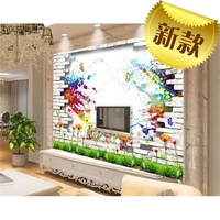 高清3D立体仿真砖块大型壁纸客厅沙发电视卧室背景墙定制墙纸壁画