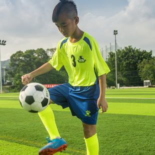 KELME卡尔美 足球服儿童短袖套装青少年比赛训练透气球衣251