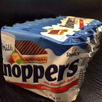 荷兰代购德国原装knoppers牛奶榛子巧克力威化饼干10小包邮现货