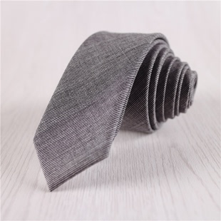 深灰蓝色羊毛自绑领带商务演出休闲领带原创手工领带+n56