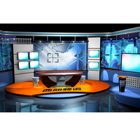 PR片头模板通用背景视频素材主持人新闻联播虚拟演播厅演播室系统