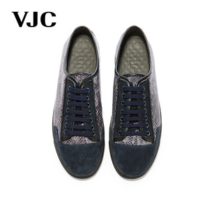 VJC威杰思专柜正品新款男鞋牛皮系带运动休闲鞋男士板鞋