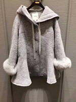 正品代购像素地素2017冬装新款羊毛呢大衣 加厚中长款外套2M4G206