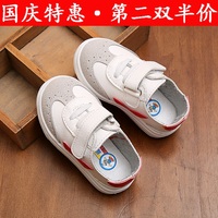 小童秋季帆布鞋男1-2-3岁宝宝板鞋男潮1-3岁韩版运动鞋女白色软底