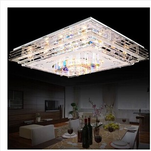 音乐客厅灯MP3客厅灯长方形客厅水晶灯LED吸顶灯温馨卧室彩光遥控