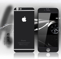 iPhone6丝印纯色彩膜 苹果6Plus手机钢化膜 防爆前后膜全屏酷炫黑