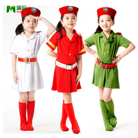少儿军装幼儿园表演服装儿童迷彩裙女兵服演出服男女童迷彩舞蹈