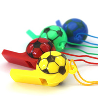 彩色塑料足球造型口哨儿童玩具活动用品