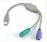U转P转接头键盘鼠标USB转PS/2接口免驱动圆口转USB接口转接线