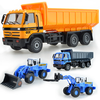 合金翻斗车卡车自卸车模型渣土车工程车金属大型儿童玩具汽车