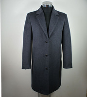 羊毛呢大衣中长款加厚韩版修身 商务休闲中年男装西装领大码外套