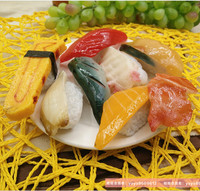 高仿真海鲜寿司套装8个装假食物食品美食模型日本料理三文鱼鳗鱼