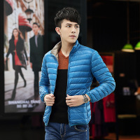 热卖冬季韩版男士轻薄羽绒服 双面穿保暖外套 青年时尚羽绒男装