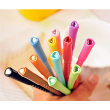 [19包邮]妮可爱?韩版可爱糖果色波点爱心水钻中性笔 水彩笔 水笔