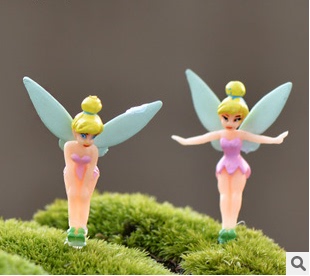 创意微景观多肉摆件迪士尼花仙子3款绿植创意玩偶玩具批发公仔小