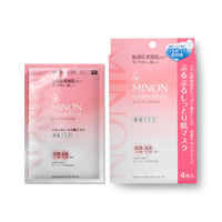 现货日本COSME大赏MINON氨基酸保湿清透面膜 敏感干燥肌肤 4枚入