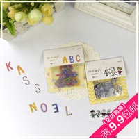 韩国创意可爱字母数字透明手账贴纸日记DIY相册手机装饰贴满包邮