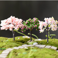 苔藓微景观樱花树 装饰品造景树 多肉拼盘组盆微景观DIY材料包邮