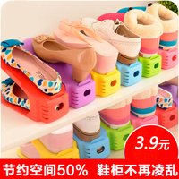 家居用品日韩式加厚一体式鞋托架收纳鞋架简易双层塑料可调节鞋架
