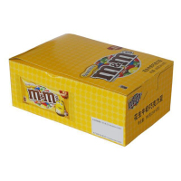 特价包邮 德芙M&M`S牛奶巧克力豆/花生牛奶巧克力豆40g*24包/盒
