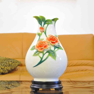 创意现代陶瓷器花瓶摆件客厅宜家居装饰工艺品花器瓷瓶插花花瓶
