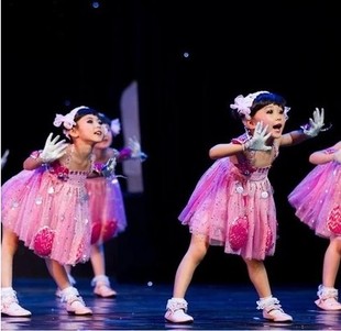 儿童小小手舞蹈演出服女童现代舞我有一双小小手表演服集体舞服装