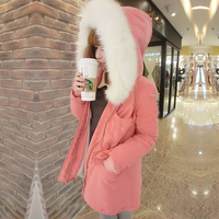 女装棉衣2015秋冬新品棉衣加厚加绒棉袄韩版休闲保暖长款大衣外套