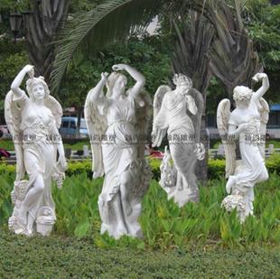 欧式天使人物雕塑工艺品装饰玻璃钢大件立体艺术摆件西方少女女神