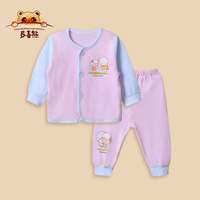 0-1-2岁婴儿秋装多喜熊2015秋0-3-6-12个月宝宝纯棉长袖两件套装